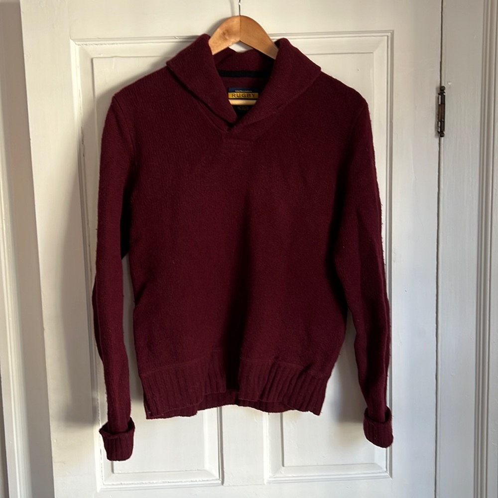 Rugby Ralph Lauren Maroon Shaw sweater